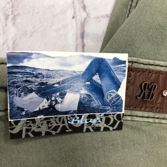 NWT Royal Blue Women Sofia Jeans Size 15 X 32 Olive Green Denim B209 -28 - Picture 7 of 16